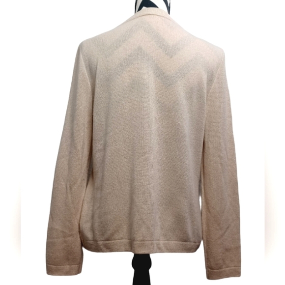 St. John Old Money Cashmere Blend Cream Gold Crewneck Jumper Sweater - Picture 2 of 13